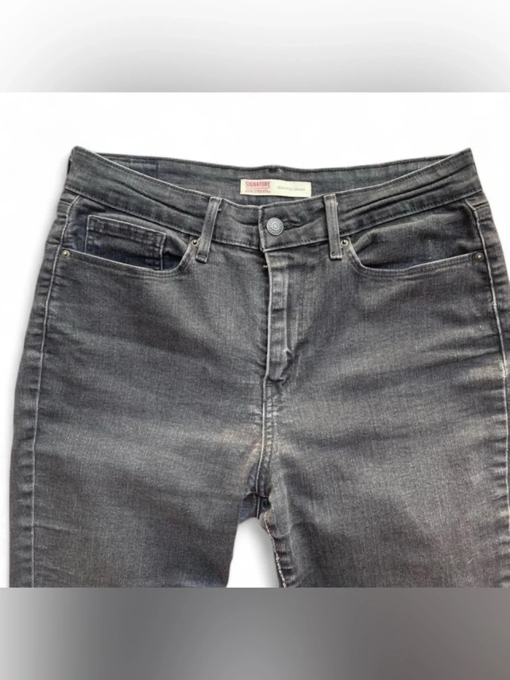 Retro Grunge Streetwear Faded Black Skinny Jeans Signature by Levi’s